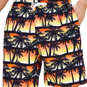 Enlision Swimming Trunks For Men Quick Dry Tropical Beach Shorts